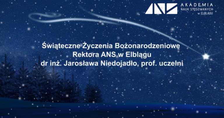 Świąteczne życzenia od Rektora ANS w Elblągu