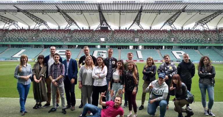 Studenci IPJ w biurze prasowym Legii Warszawa