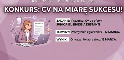 Akademickie Biuro Karier zaprasza do udziału w konkursie: &bdquo;CV na Miarę Sukcesu&rdquo;, kt&oacute;ry odbywa się w ramach tegorocznej Gry o karierę 2026!