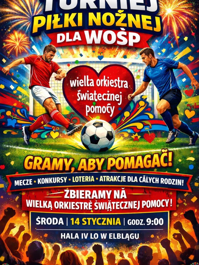 Reprezentacja ANS w Elblągu zwycięzcą Charytatywnego Turnieju Piłki Nożnej WOŚP