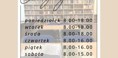 Zmiana godzin pracy Biblioteki w semestrze letnim