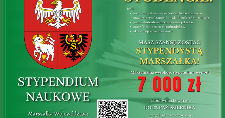 Stypendia marszałka dla najzdolniejszych studentów